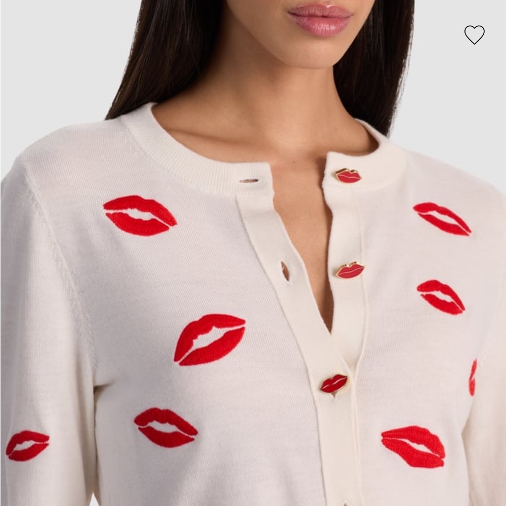 Alice + Olivia Daroda Lip Cardigan - Picture 5 of 12
